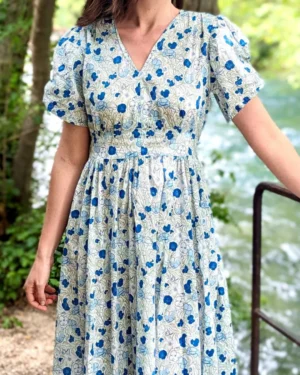 Tissu Beau Coquelicot – Bleu