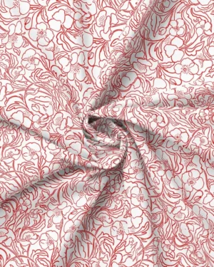 Tissu Beau Coquelicot – Blanc