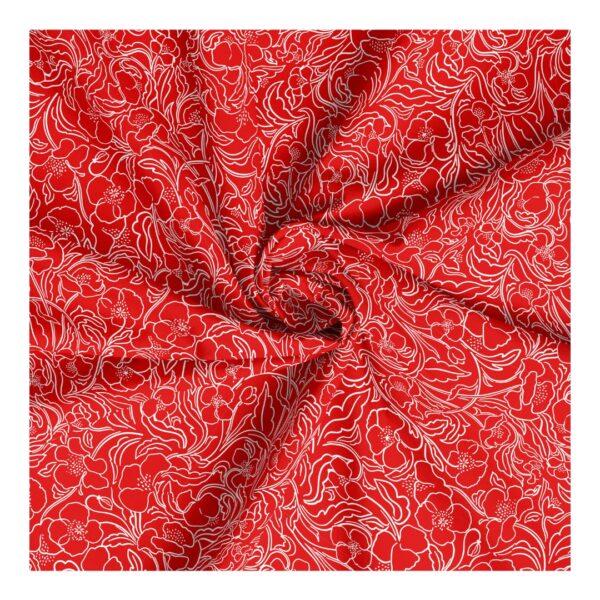 Tissu Beau Coquelicot - Rouge – Image 3