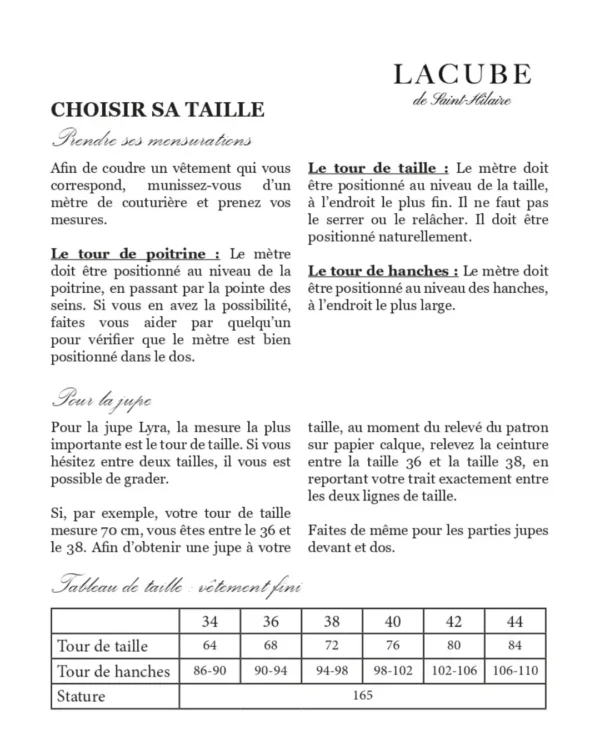 Détails du tissu nécessaire pour coudre la jupe Lyra, patron de couture débutant