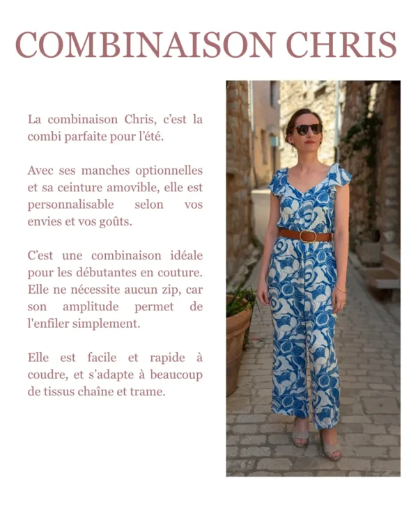 combinaison femme pour l'été facile à coudre, niveau débutant