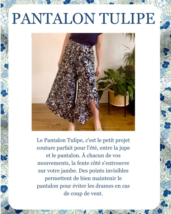 Pantalon Tulipe patron de couture fluide