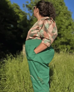 patron de couture pantalon grande taille avec taille élastique et poches