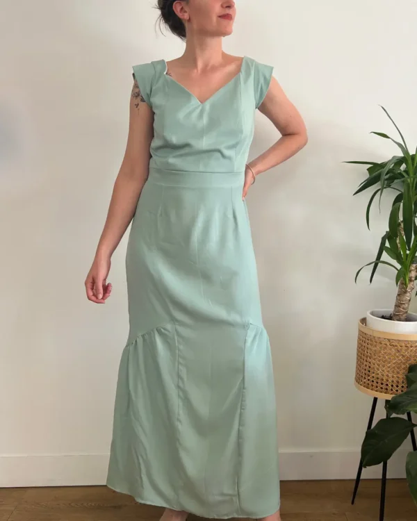 Robe cousue en viscose pour une tenue de demoiselle d'honneur à un mariage
