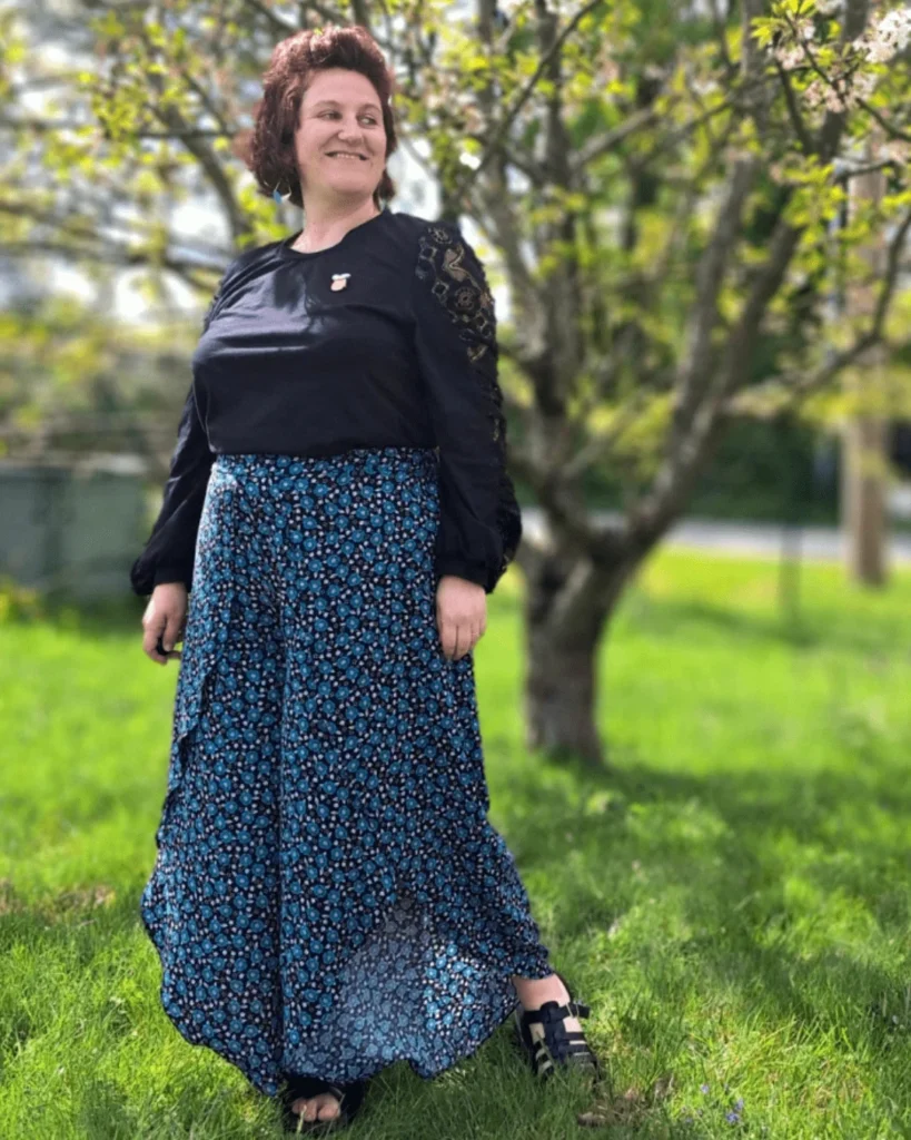 Pantalon grande tailles à taille élastique, facile à coudre