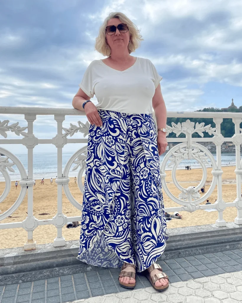 Pantalon de couture fluide grandes tailles avec élastique et sans zip