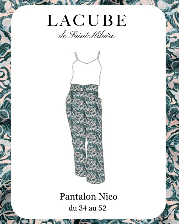 Titre SEO : Pantalon Nico patron couture – vue de face
