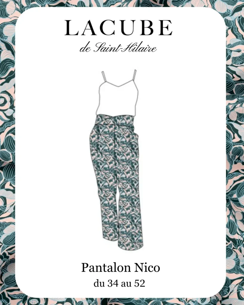 Titre SEO : Pantalon Nico patron couture – vue de face