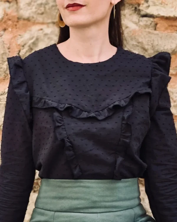 patron de blouse à volants facile à coudre