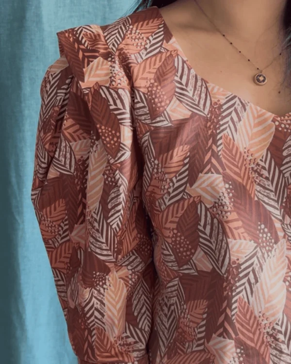 détail des manches de la Blouse Lydie, modèle facile à coudre