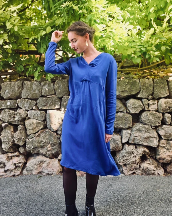 patron de couture de robe fluide, qui peut aussi se coudre en blouse