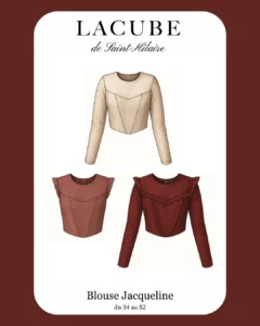 Patron de couture blouse niveau débutant avec option volants, avec ou sans manches