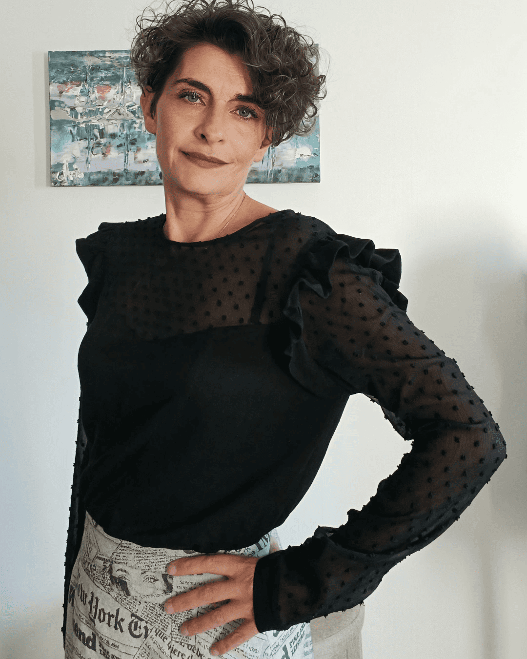 Patron de couture de blouse niveau débutant à volants