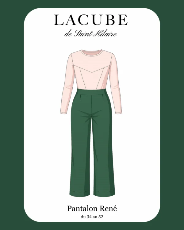 Patron de couture pantalon débutant facile à coudre à jambes larges pour automne hiver printemps été