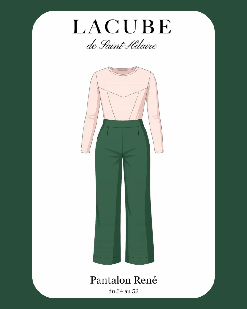 Patron de couture pantalon débutant facile à coudre à jambes larges pour automne hiver printemps été