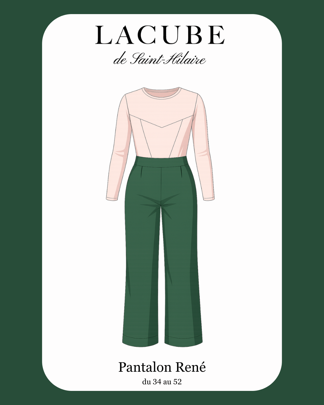 Patron de couture pantalon débutant facile à coudre à jambes larges pour automne hiver printemps été