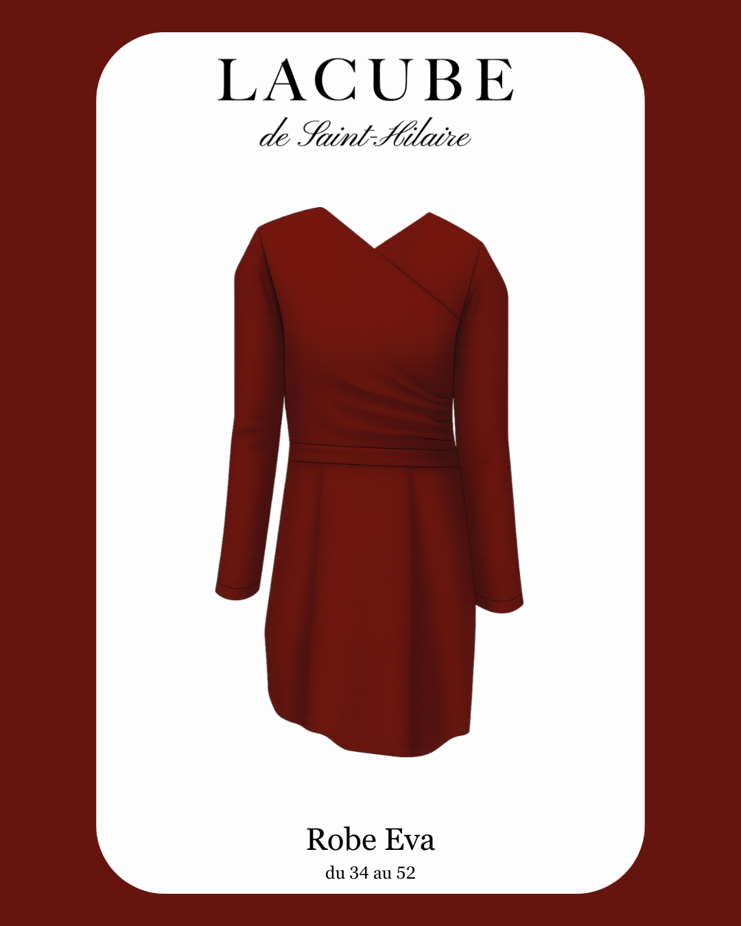Patron couture de robe pour l'automne hiver, chic et élégante
