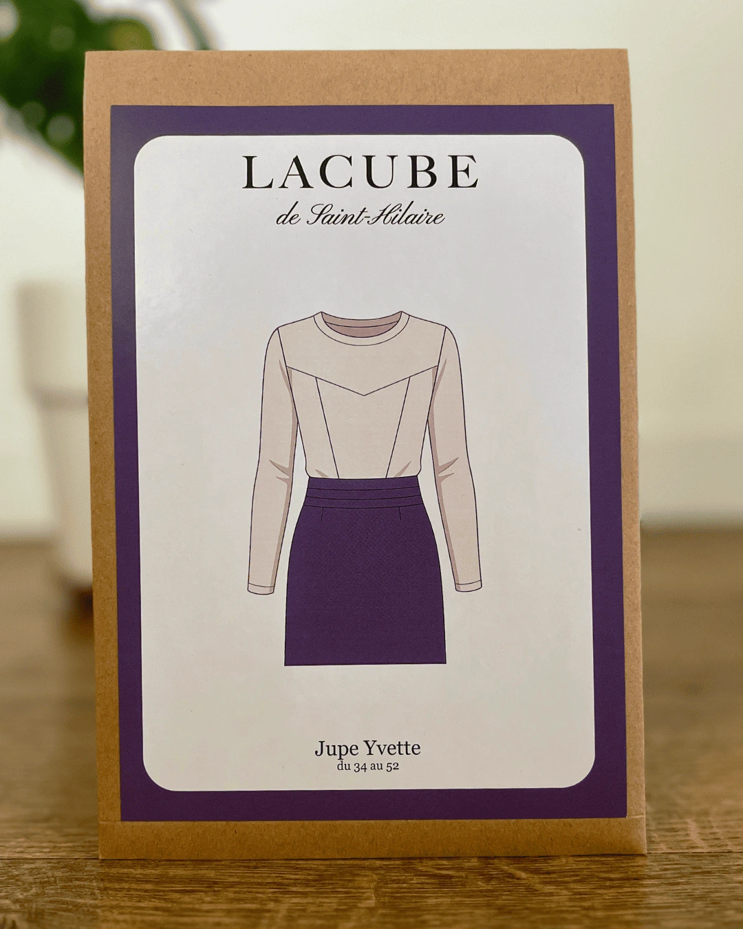 Patron de couture format pochette de la jupe Yvette, couture facile dans 1 mètre de tissu