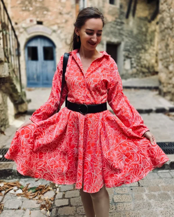 Patron de robe chemise niveau debutant, à coudre rapidement
