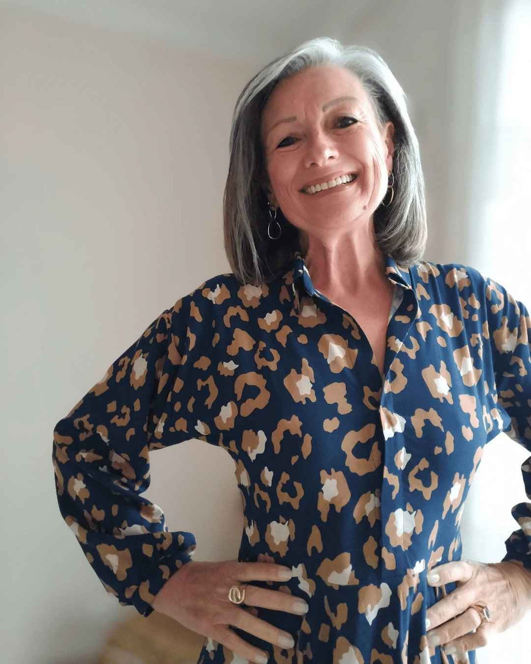 détail du col chemise de la robe Saleya