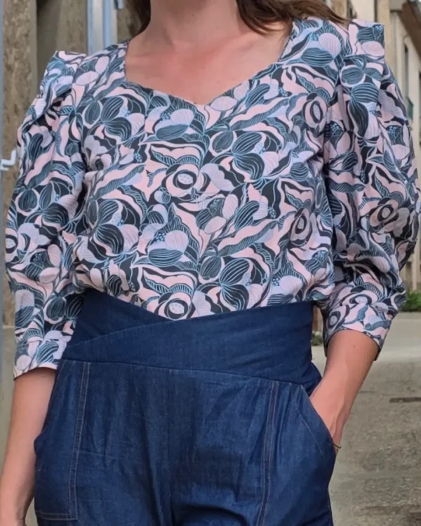 Tenue complète cousue main, cadeau pour couturière : pantalon et blouse