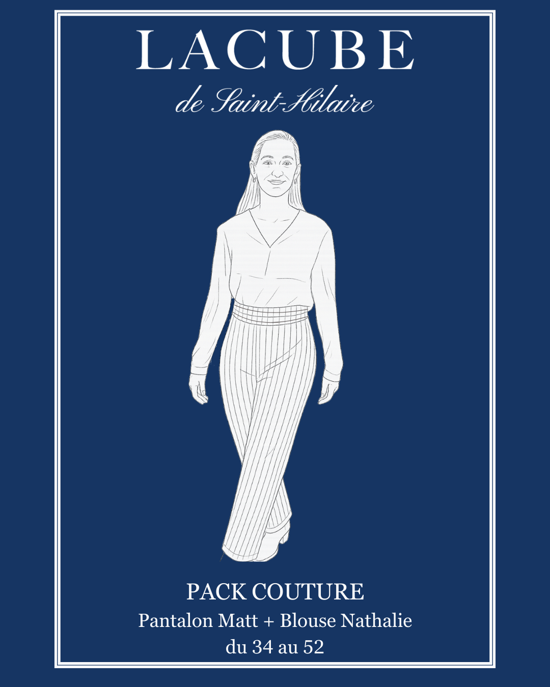 Pack de patrons de couture pantalon et blouse, parfait pour coudre une tenue complète