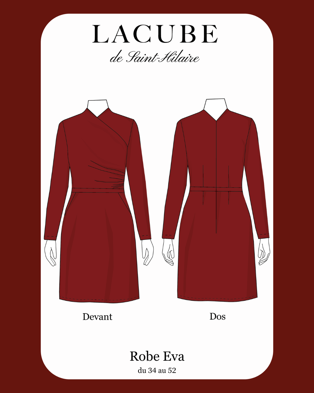 patron de couture robe d'hiver chic et élégante