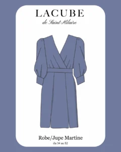 Patron de couture robe jupe Martine, robe cache coeur débutant facile à coudre