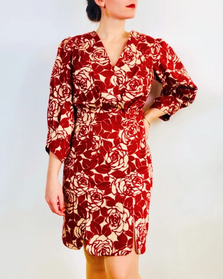 patron de couture robe cache coeur jupe fendue Martine