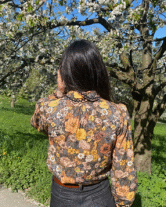 chemise madeleine au col inversé