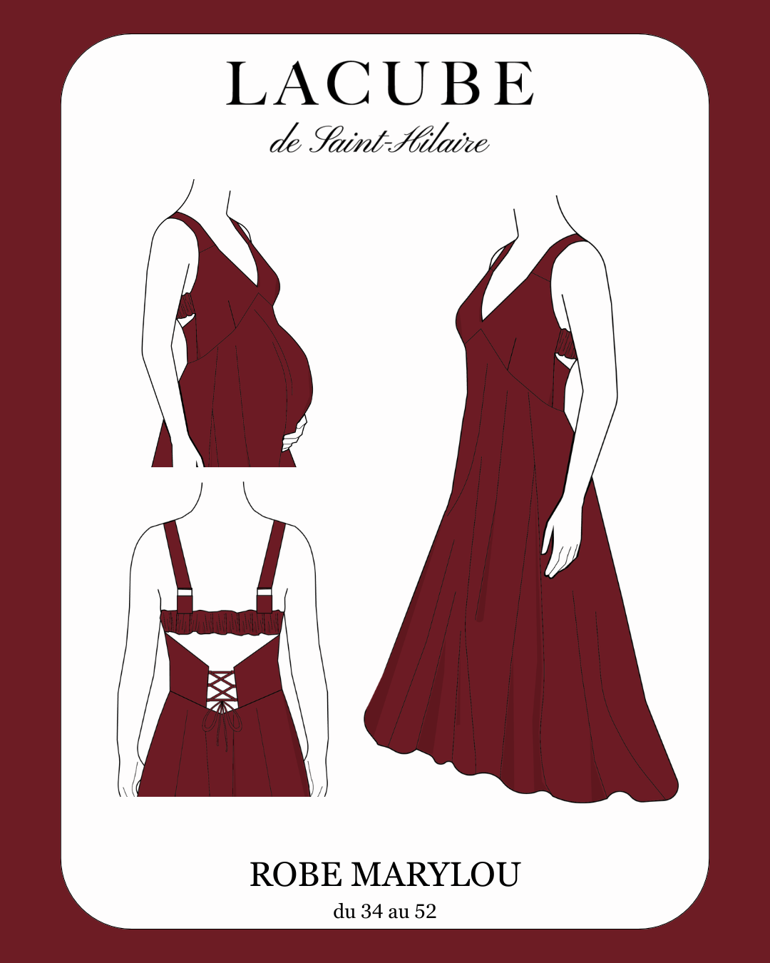 patron de couture de robe adaptée pour la grossesse, chic et élégante