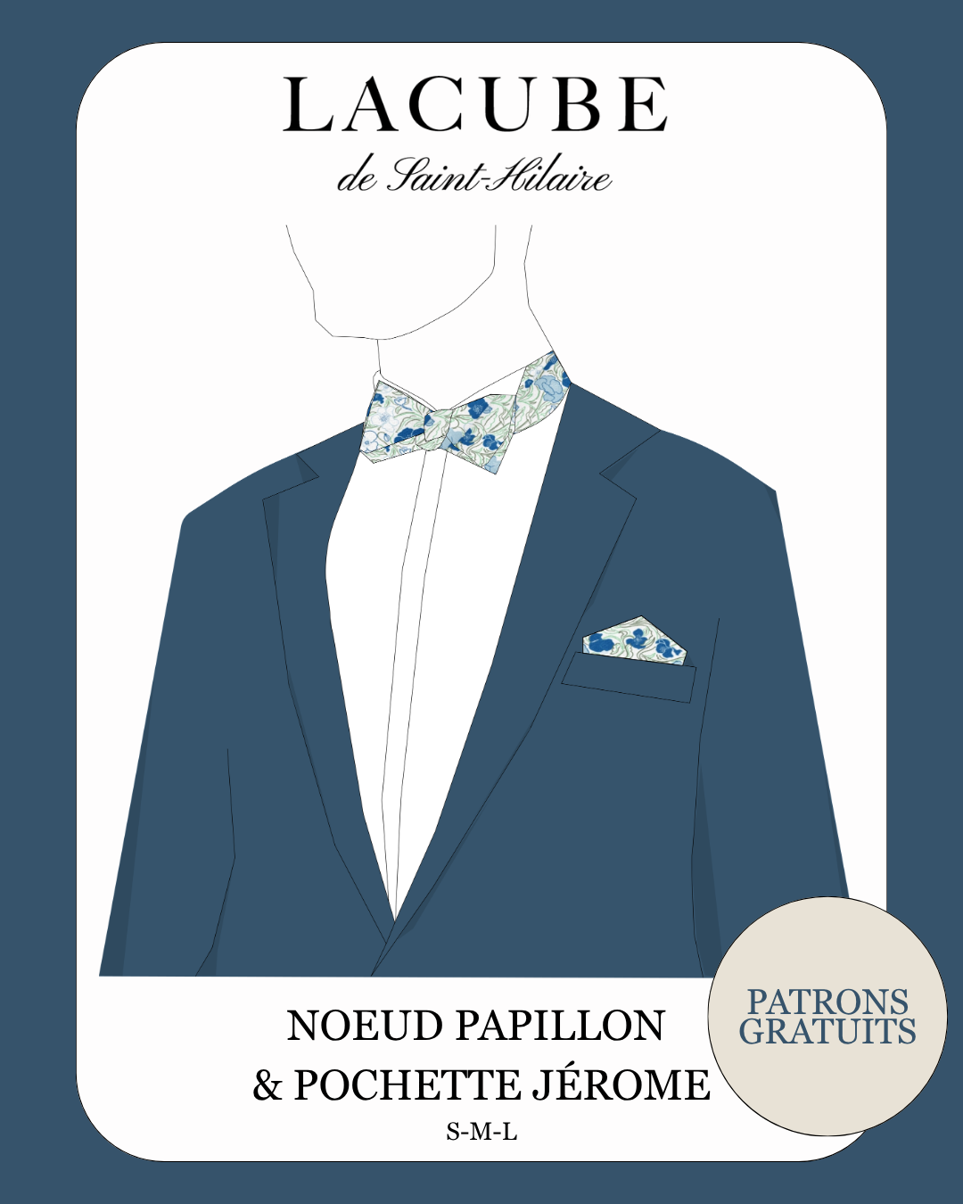 Patron gratuit de noeud papillon et pochette coordonnés pour mariage